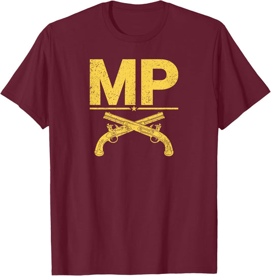 Mp Military Police Corps Us Army T-Shirt - T-Shirt | Maroon