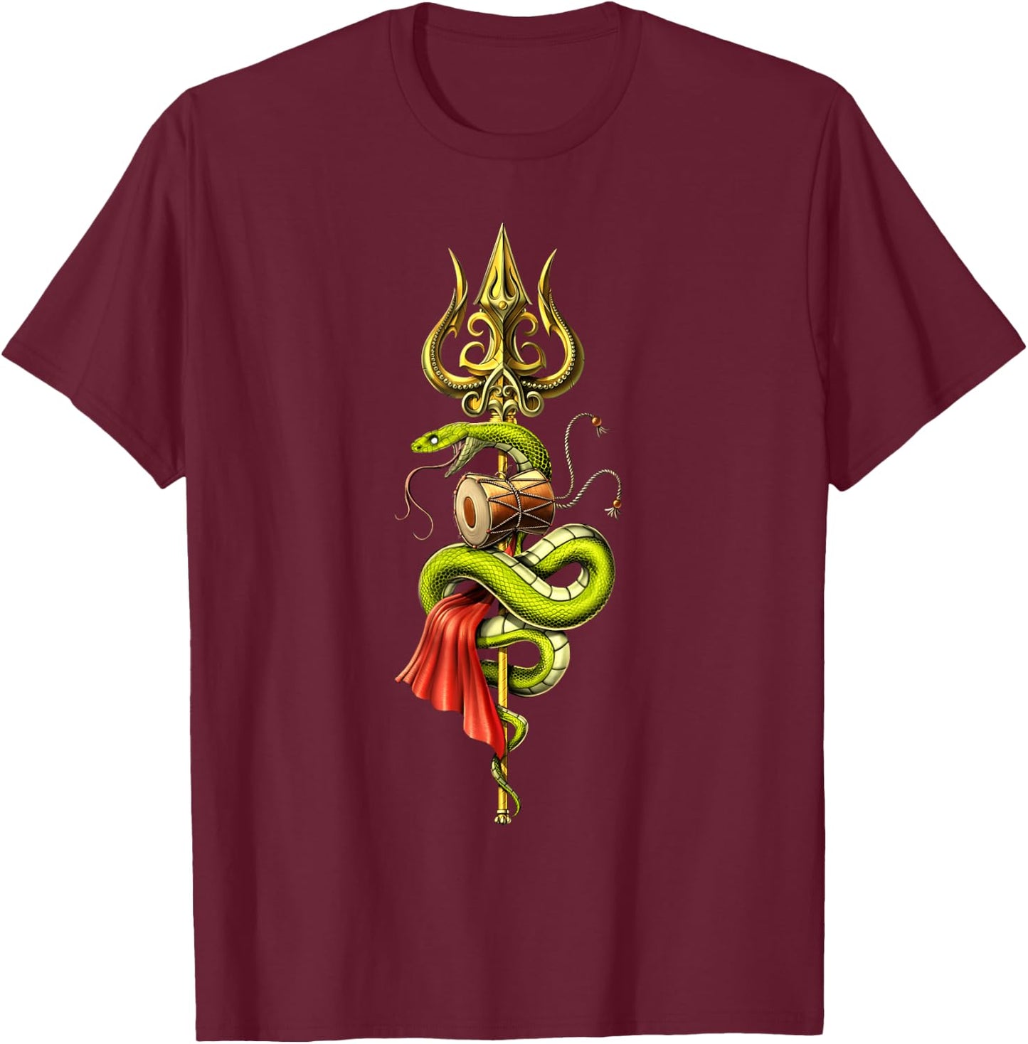 Lord Shiva Trident Hindu God Hinduism T-Shirt - T-Shirt | Maroon