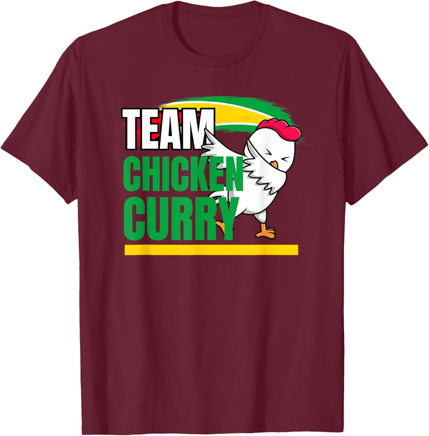 Caribbean Cricket Apparel - Guyana & Trinidad Patriotic Cricket - Black - Small - Short Sleeve - - Regular Fit - Cotton 65% Polyester 35% T-Shirt - T-Shirt | Maroon