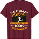 Half Crazy 13.1 100% Determined Love Running Half Marathon T-Shirt - T-Shirt | Maroon