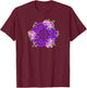 Hmong Purple elephant footprint with flowers T-Shirt - T-Shirt | Maroon