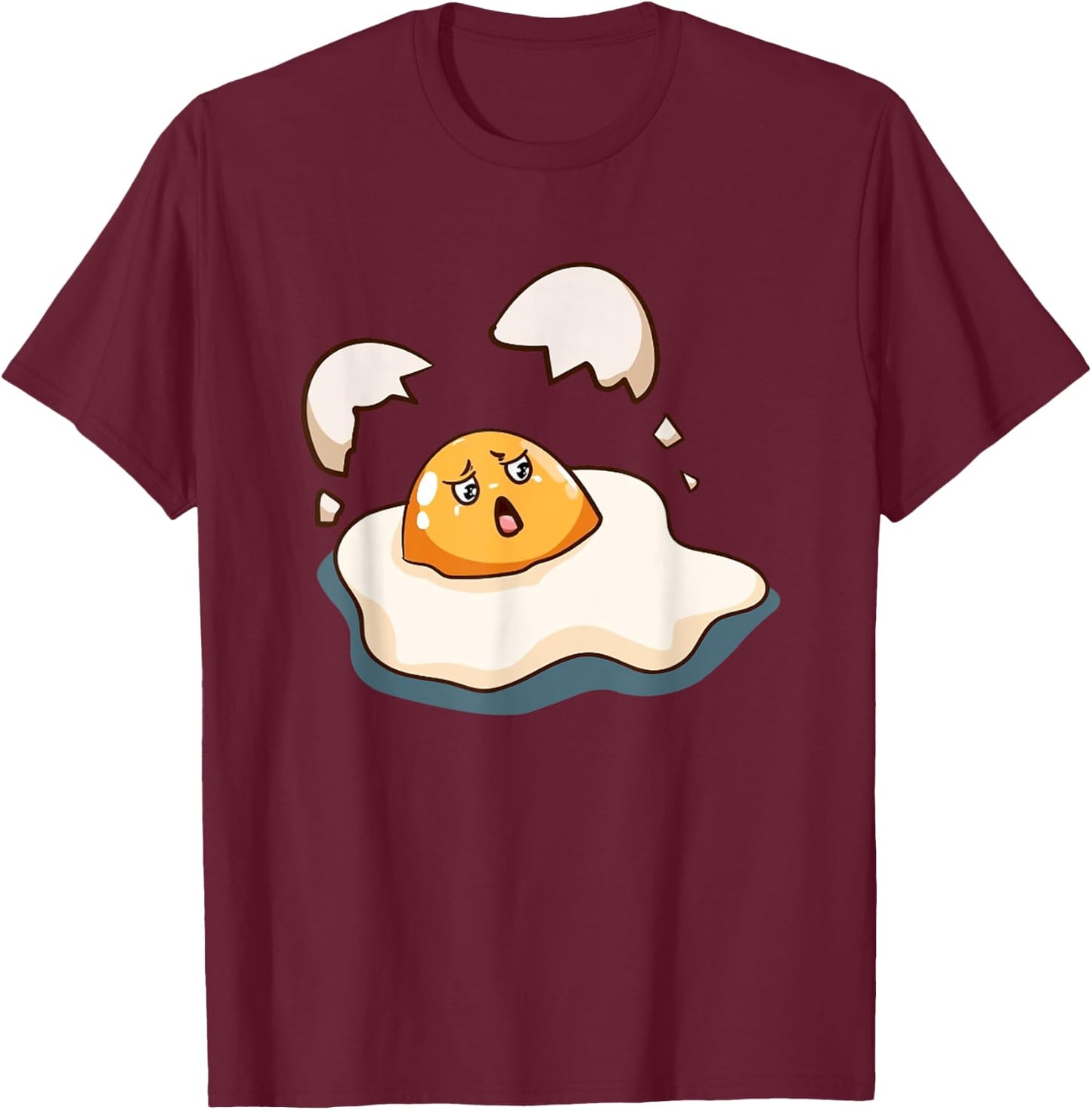 Fried Egg Breakfast Egg White Egg Yolk Fried Egg Costume T-Shirt - T-Shirt | Maroon
