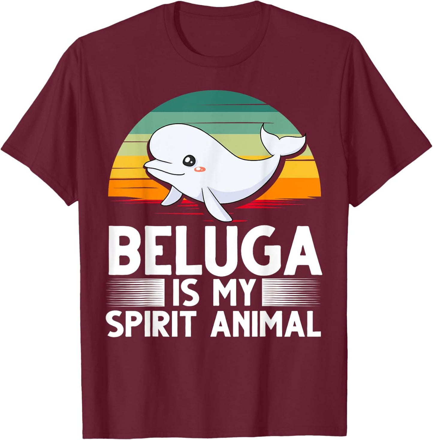 Beluga Whale Baby Animal T-Shirt - T-Shirt | Maroon