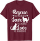 Rescue The Mistreated - Cat Lover Kitty Owner Kitten T-Shirt - T-Shirt | Maroon