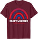 CHD Warrior Red & Blue Rainbow Heart Disease Awareness T-Shirt - T-Shirt | Maroon