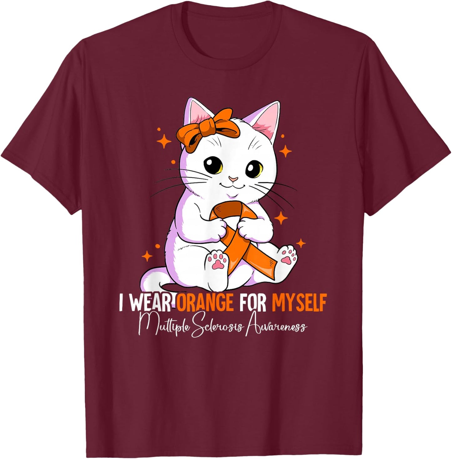 Multiple Sclerosis Awareness T-Shirt - T-Shirt | Maroon