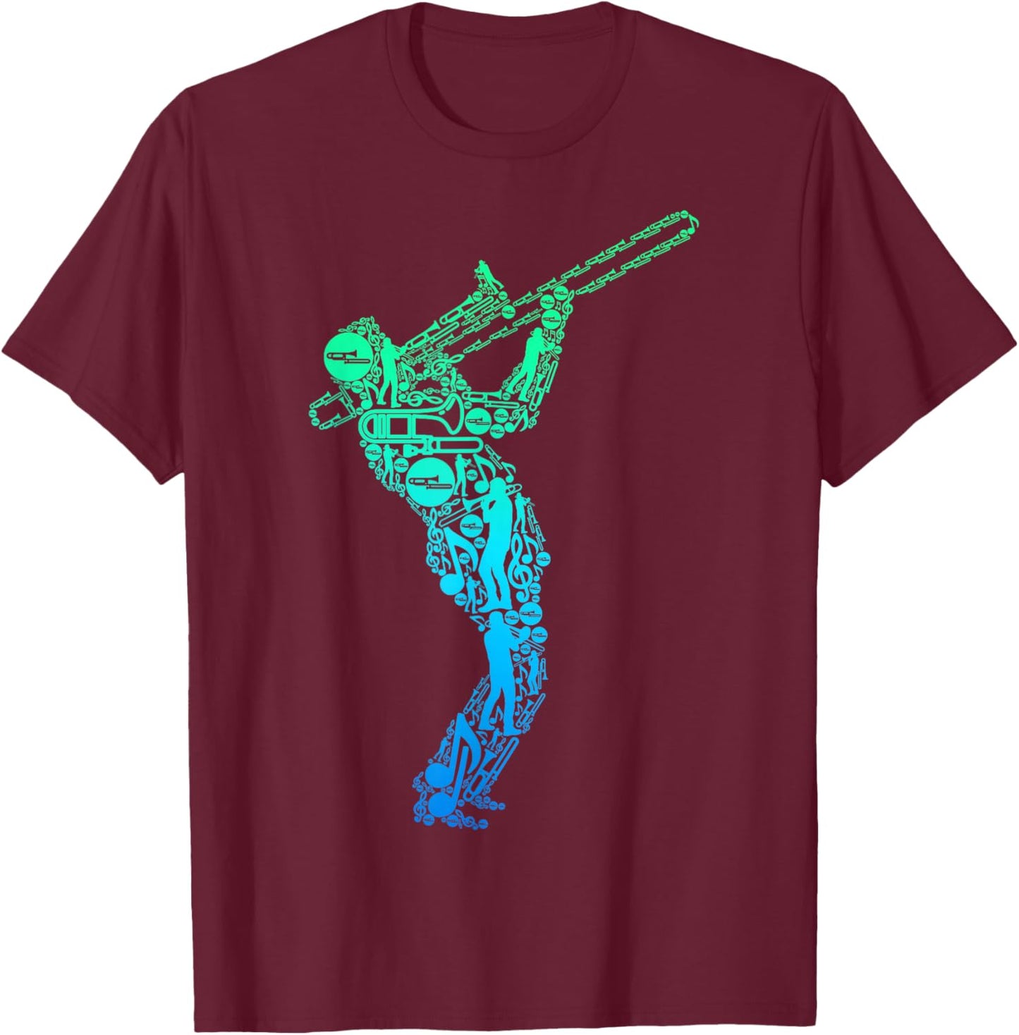 Trombone Trombone Player for Children and Men T-Shirt - T-Shirt | Maroon