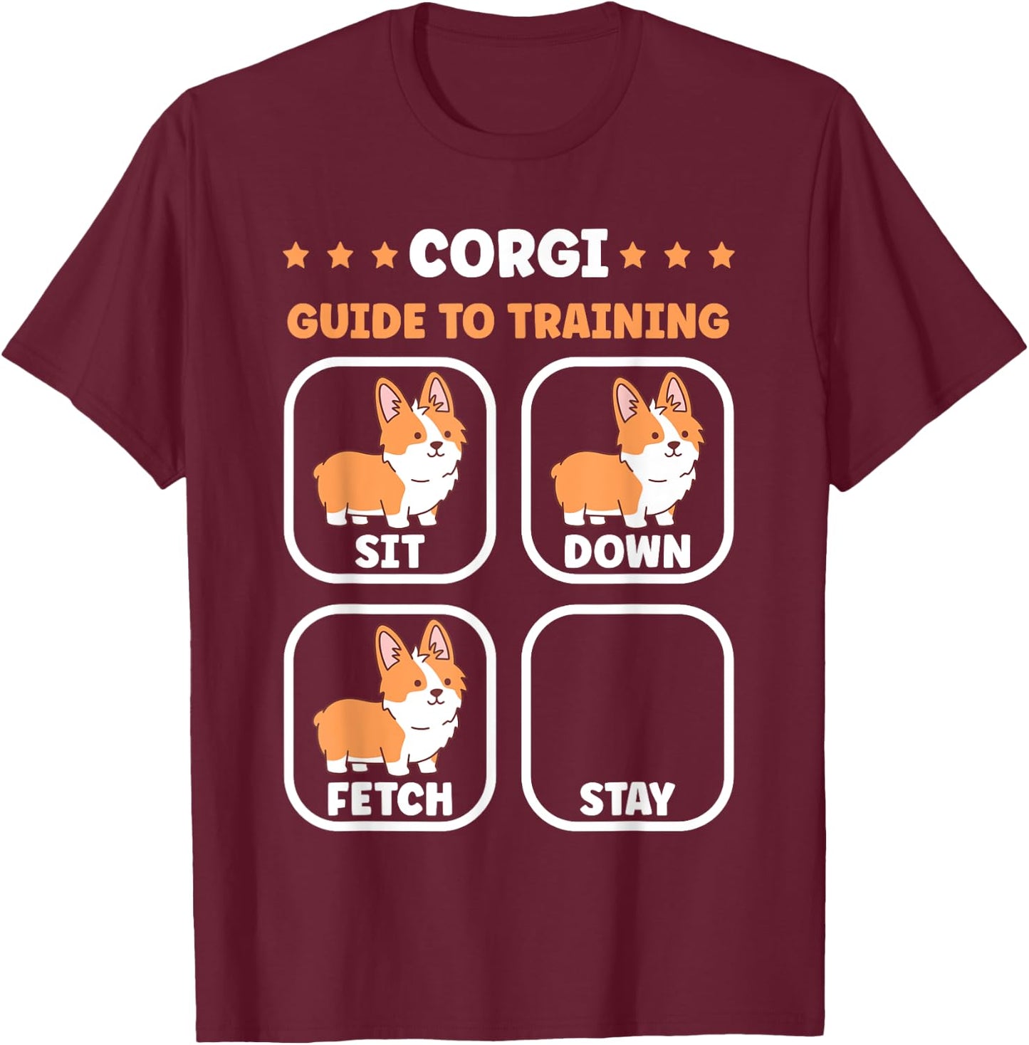 Funny Corgi Guide to trainig Dog Owner Corgi Women Girls Kids T-Shirt - T-Shirt | Maroon