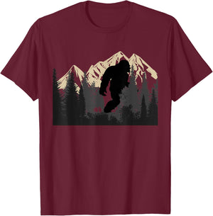Bigfoot Sasquatch Design Women and Men Trip Hiking lovers T-Shirt - T-Shirt | Maroon