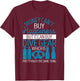 Money Can't Buy Happiness But It Can Dive Gear Scuba Diving T-Shirt - T-Shirt | Maroon
