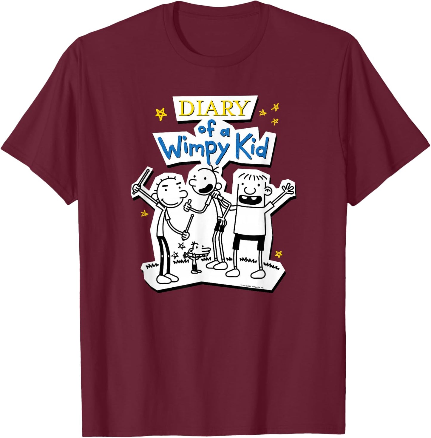 Diary of a Wimpy Kid Wimpy Kid Group Small T-Shirt - T-Shirt | Maroon