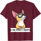 Stubborn Chiweenie Dog With Sunglasses Women Kids T-Shirt - T-Shirt | Maroon