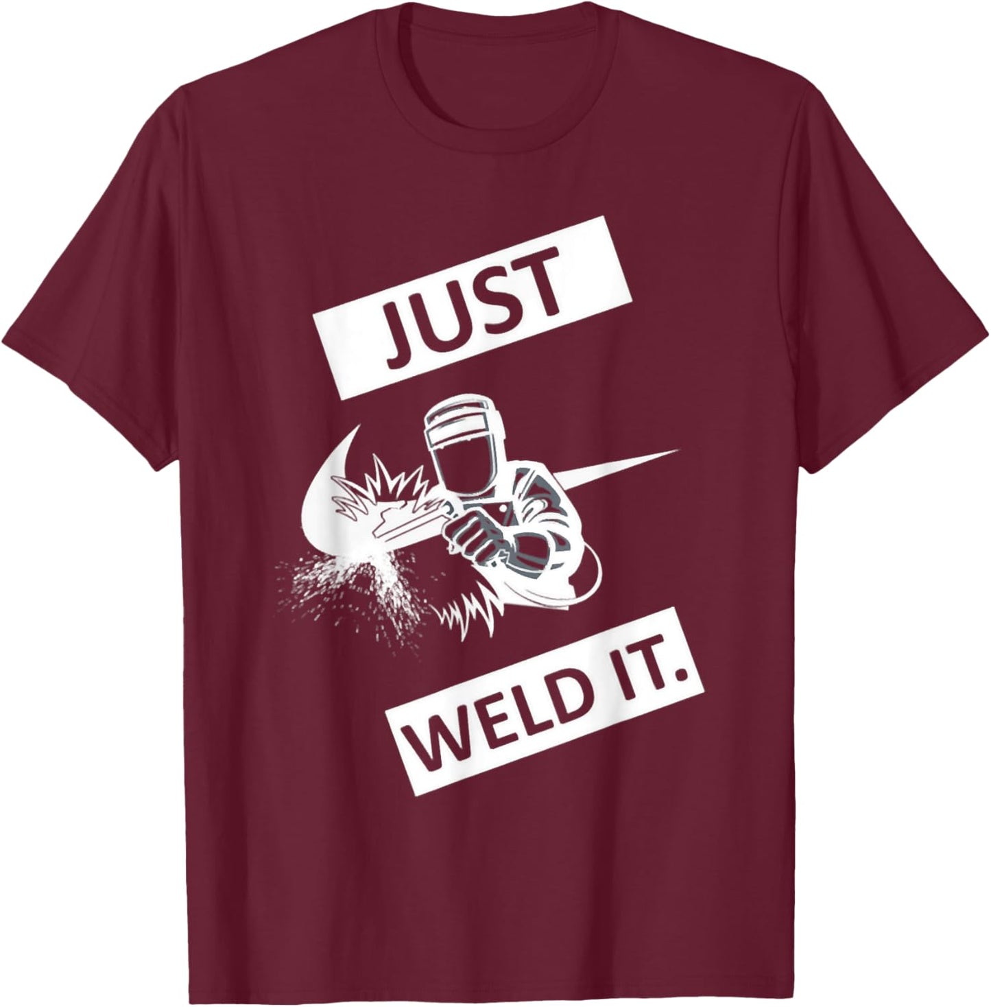 Just Welds It Gift Father Day Boys T-Shirt - T-Shirt | Maroon