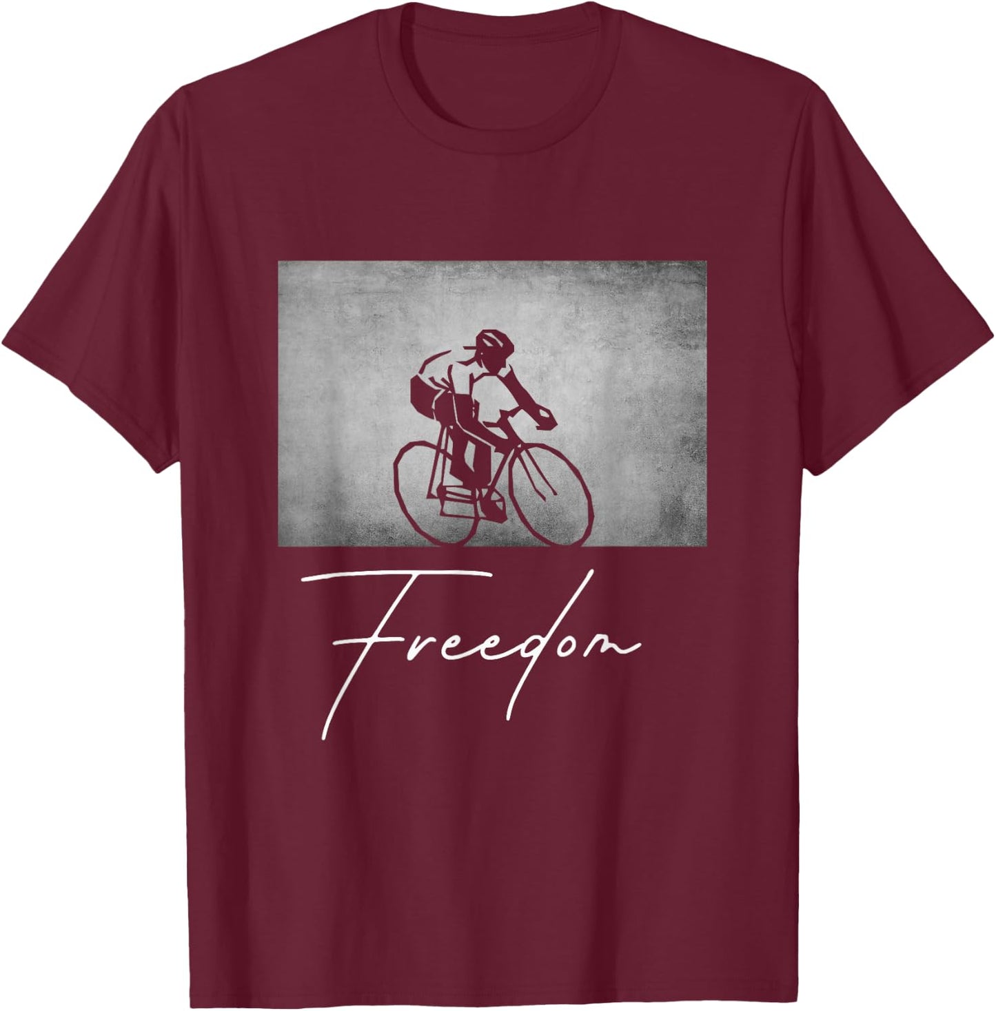 Road Biking Bicycle Cycling T-Shirt - T-Shirt | Maroon