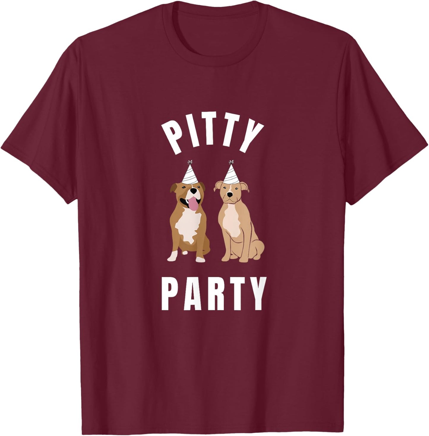 Pitty Party Pitbull Pit-Bull Cute Pit Bull Dog Owners T-Shirt - T-Shirt | Maroon