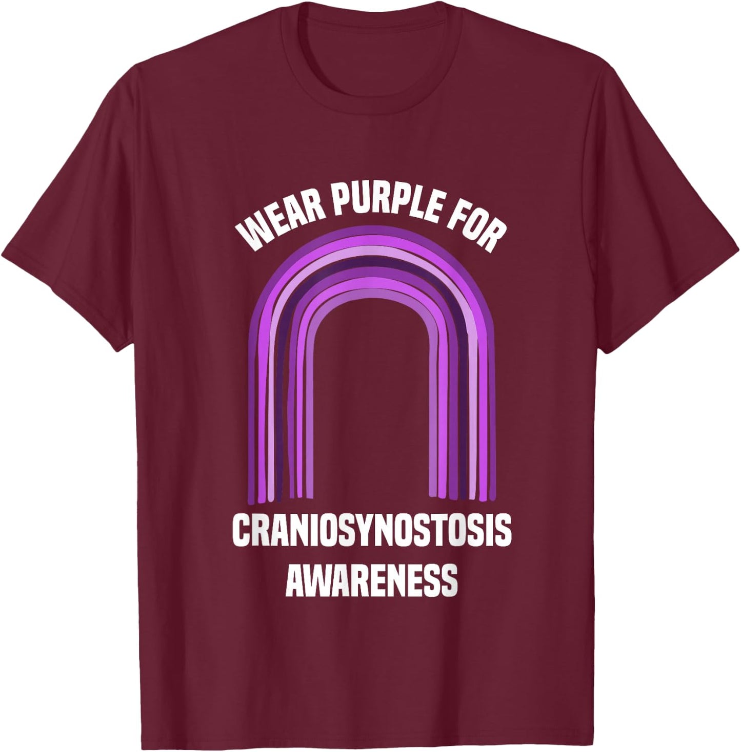 Wear Purple For Craniosynostosis Awareness T-Shirt - T-Shirt | Maroon