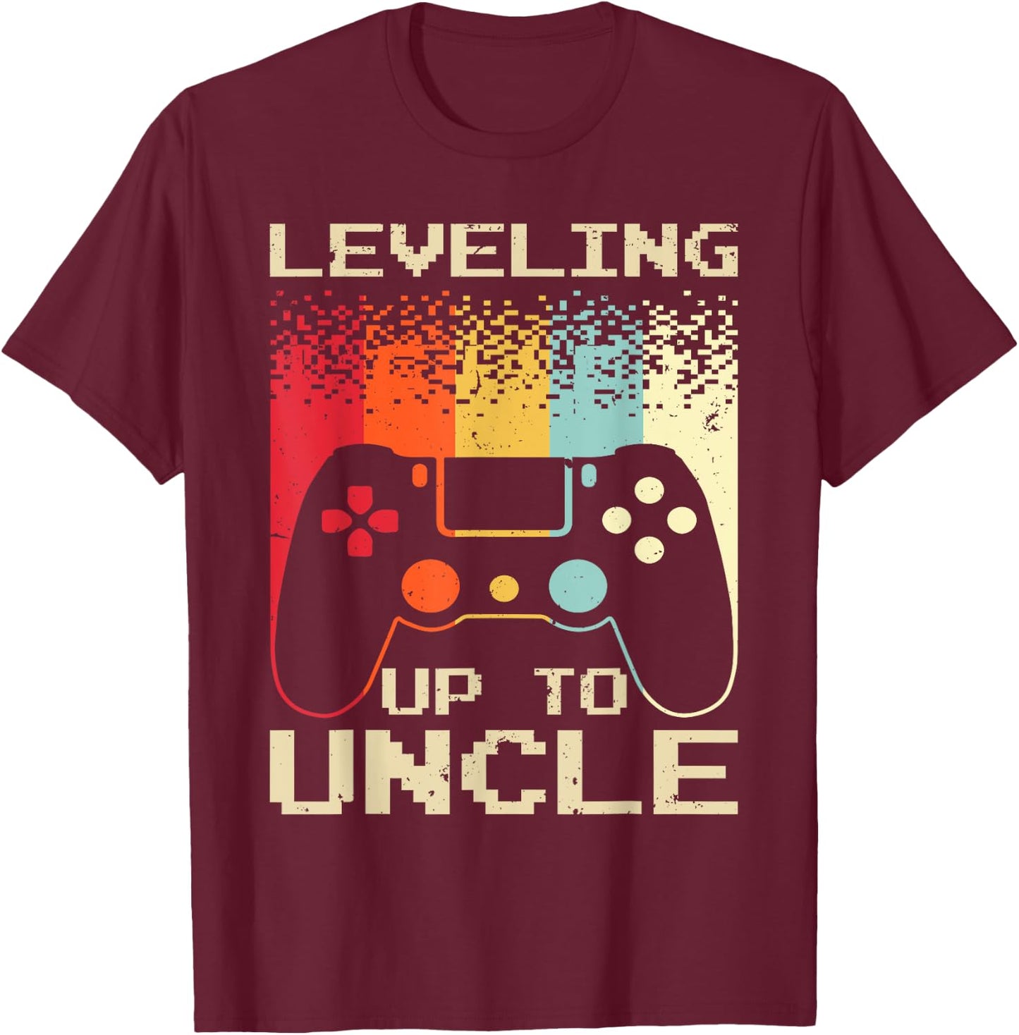 Best New Uncle Boys Soon To Be Uncle Nephew Gamer T-Shirt - T-Shirt | Maroon