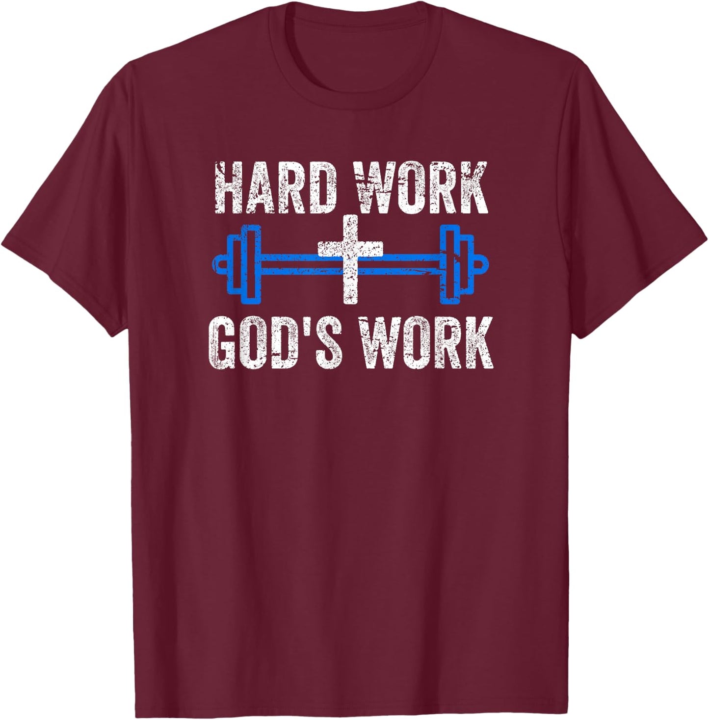 Faith Fitness Gym Jesus T-Shirt - T-Shirt | Maroon