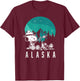 Peanuts - Snoopy Woodstock Campfire Smores Alaska T-Shirt - T-Shirt | Maroon