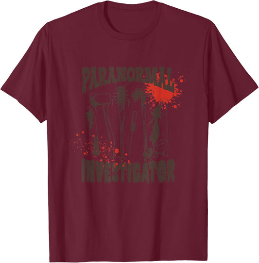 Ghost Hunting Paranormal Investigator T-Shirt - T-Shirt | Maroon