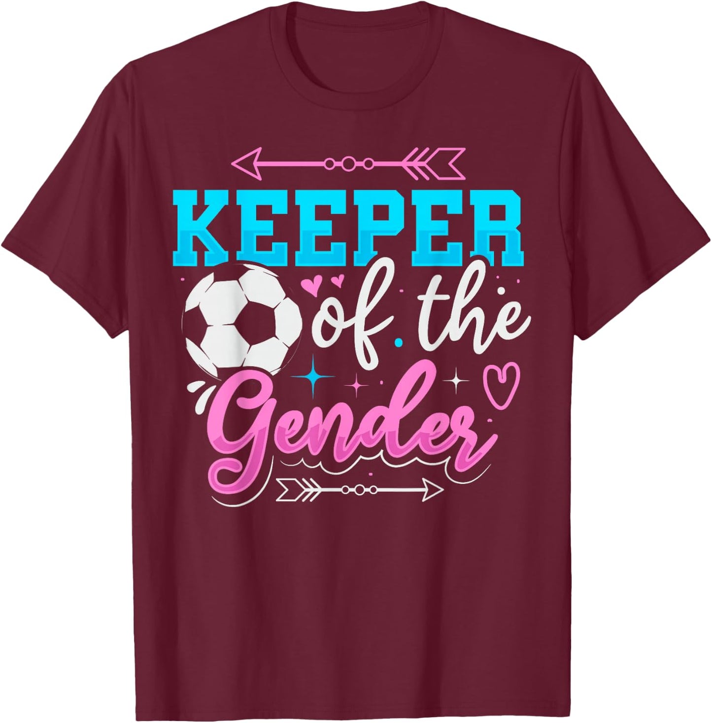Keeper of the Gender Design for a Soccer Player T-Shirt - T-Shirt | Maroon