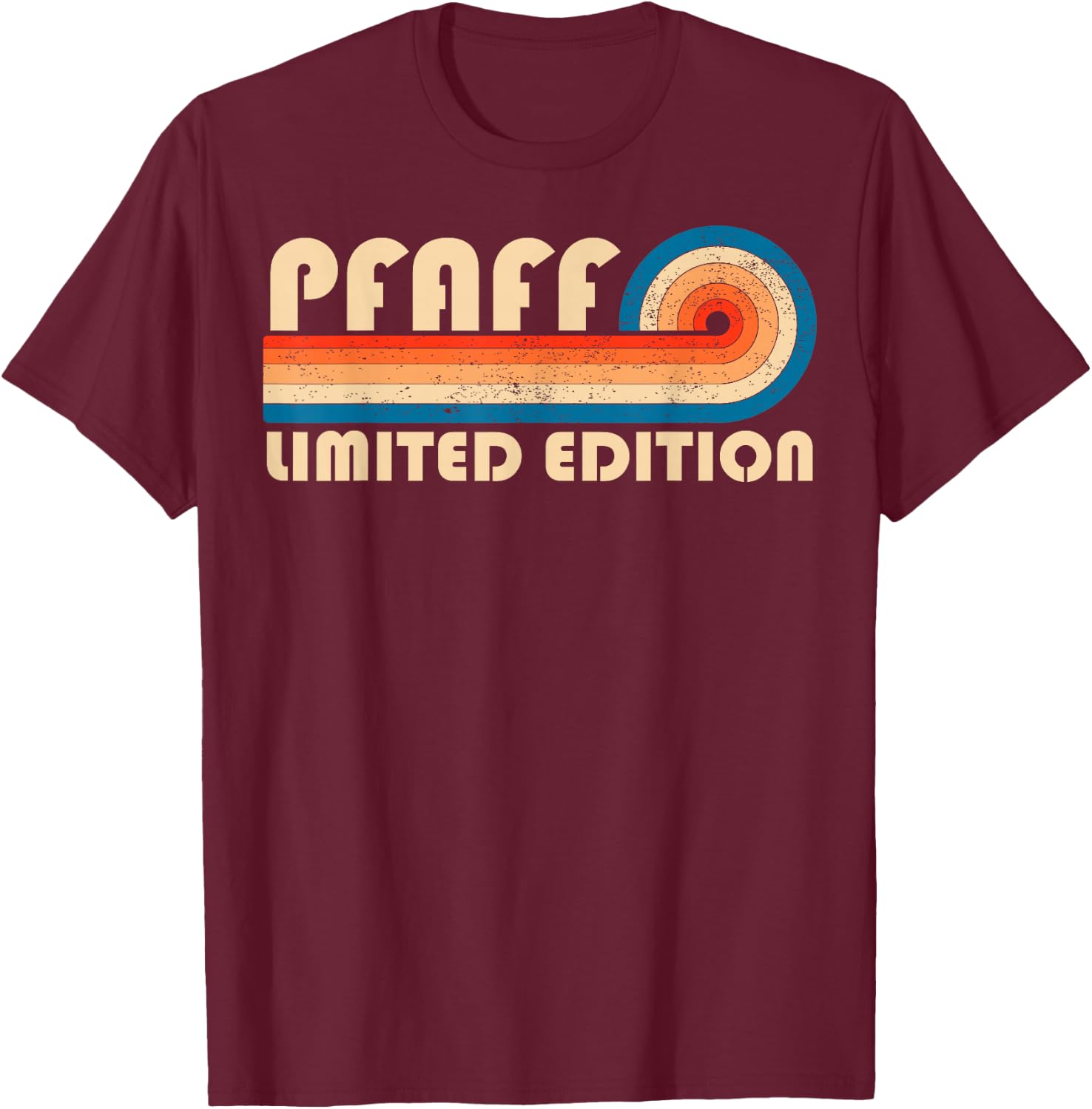 PFAFF Surname Retro Vintage 80s 90s Birthday Reunion T-Shirt - T-Shirt | Maroon