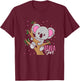 Kids Funny Koala Bear Girl T-Shirt - T-Shirt | Maroon