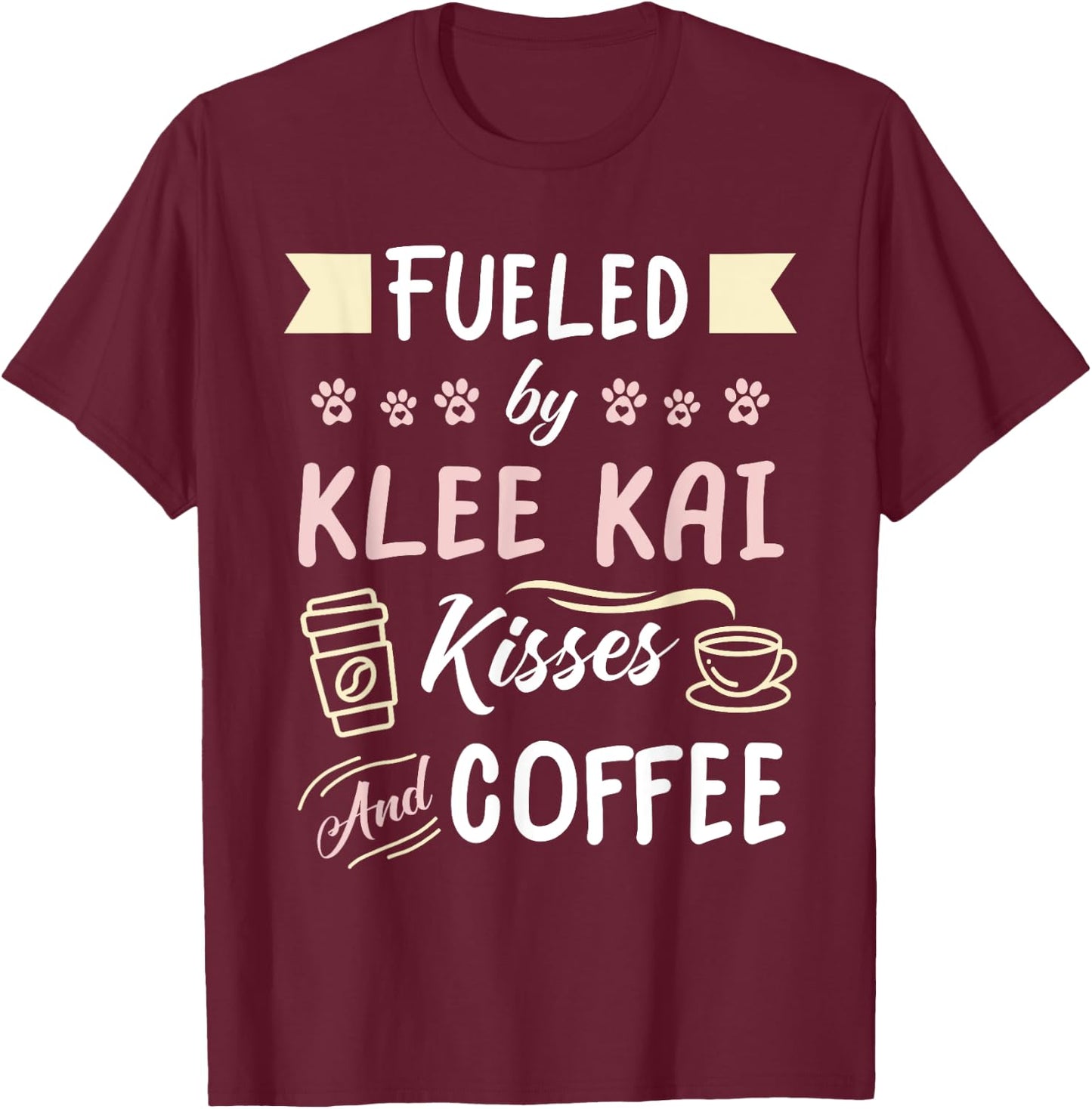 Funny Alaskan Klee Kai Mom Coffee Lover T-Shirt - T-Shirt | Maroon
