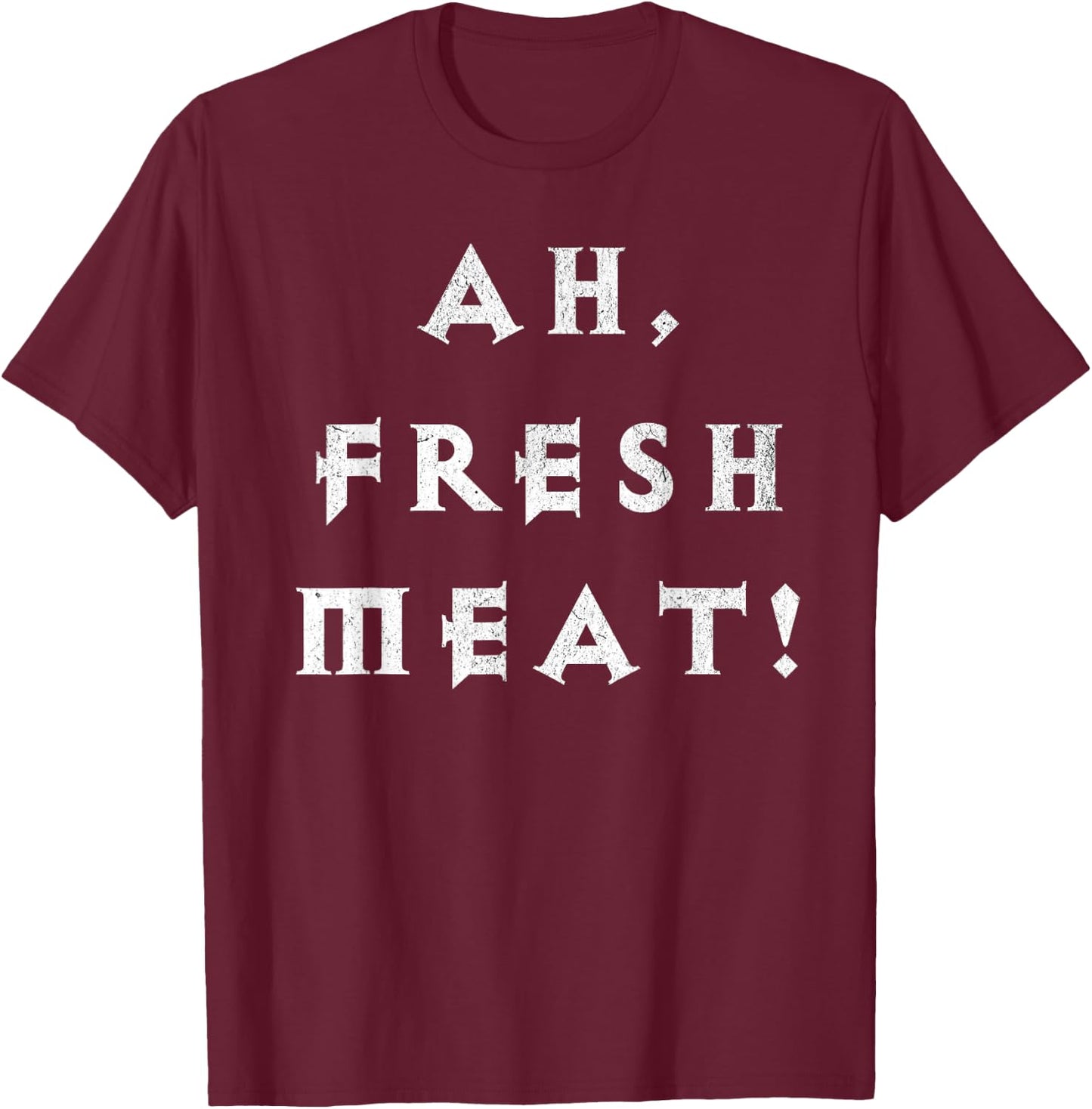Funny "Ah, Fresh Meat" Diablo inspired T-Shirt - T-Shirt | Maroon