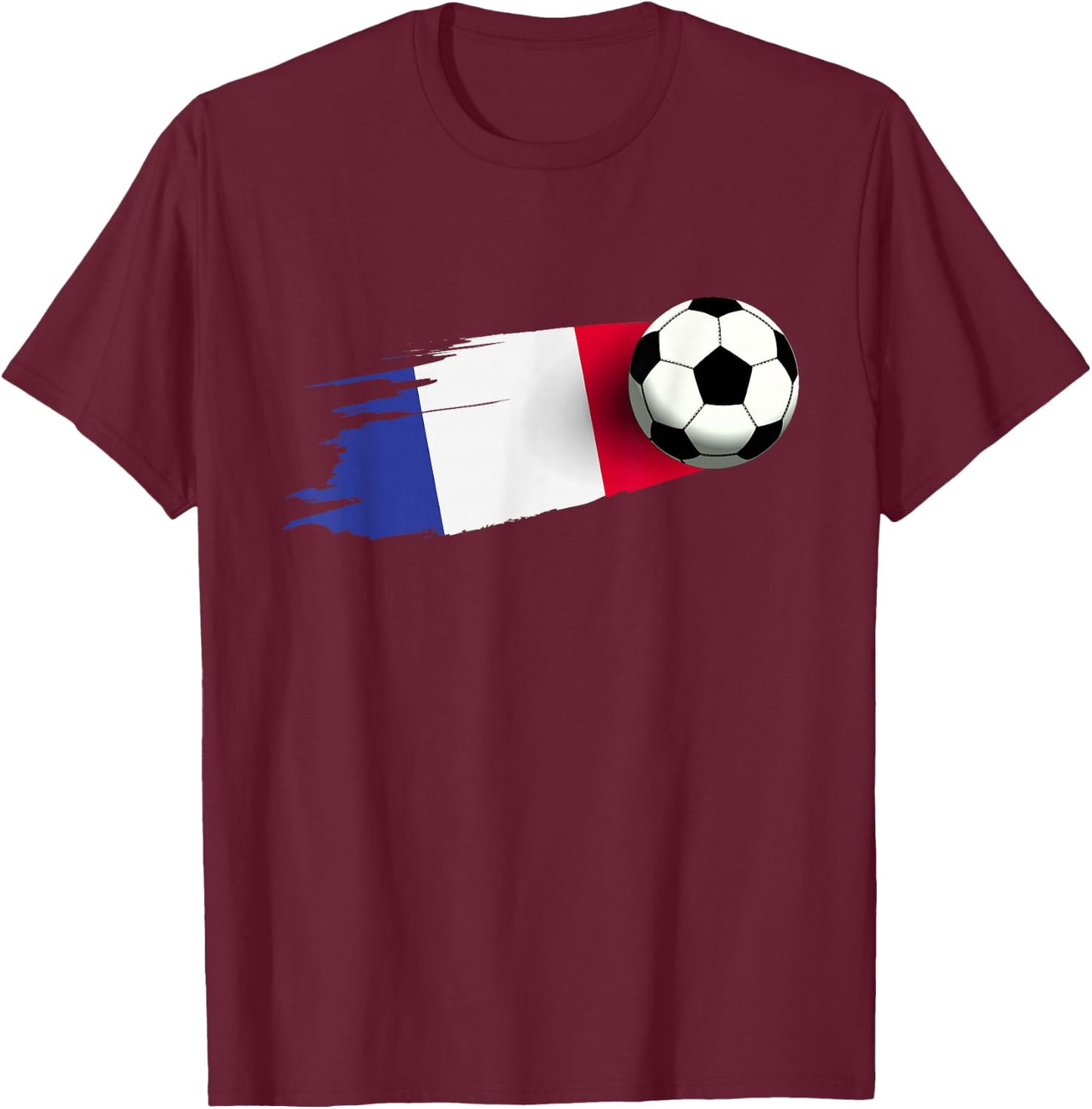 France Flag Jersey French Soccer Team French T-Shirt - T-Shirt | Maroon