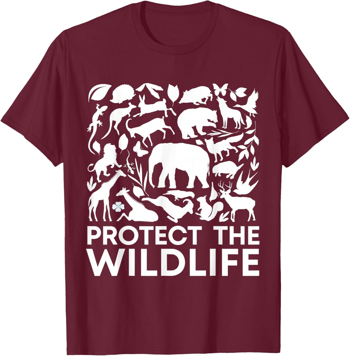 save the animals, Climate Change, Protect The Wildlife T-Shirt - T-Shirt | Maroon