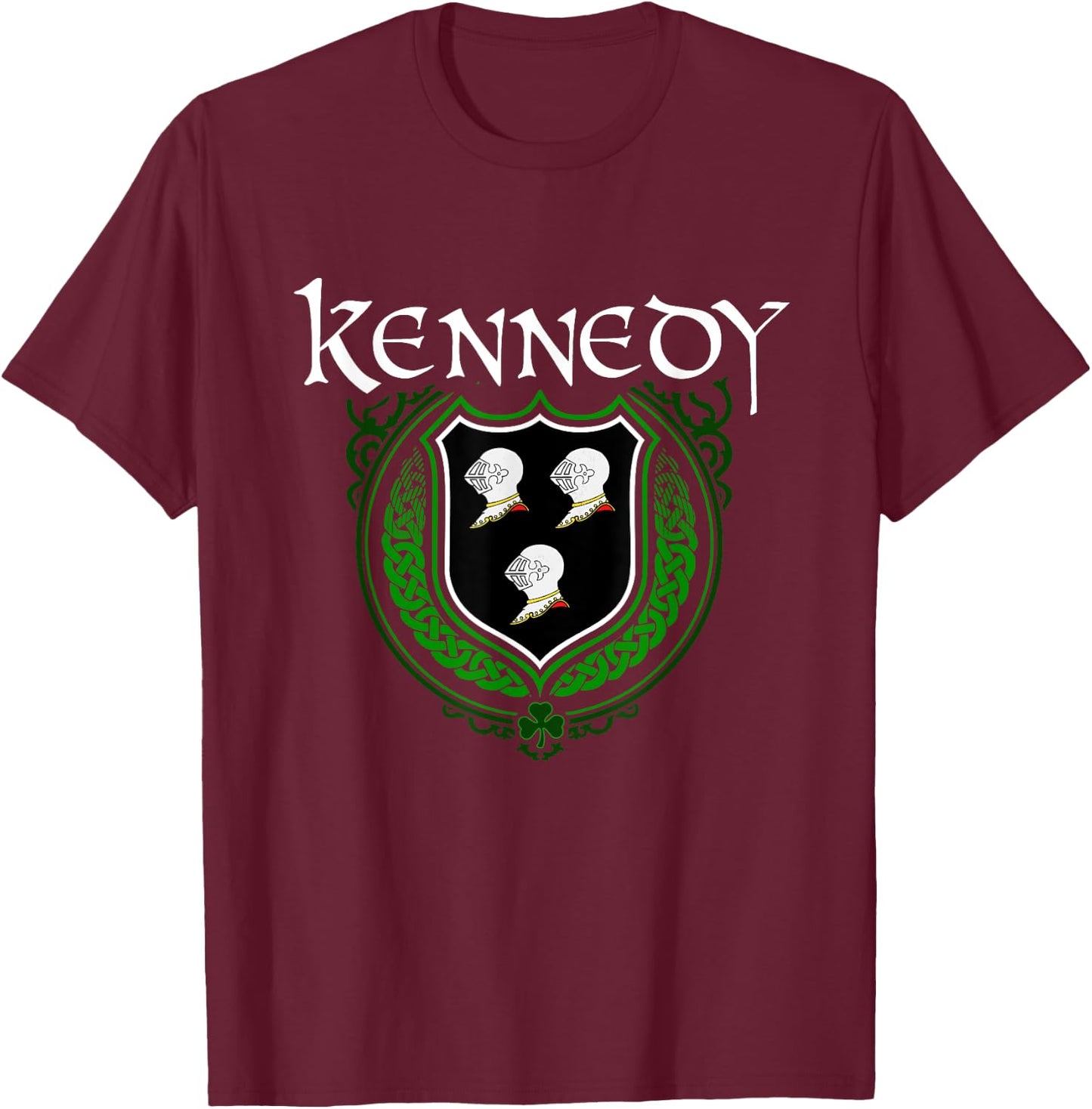 Kennedy Surname Irish Clan Tartan Badge Ireland T-Shirt - T-Shirt | Maroon