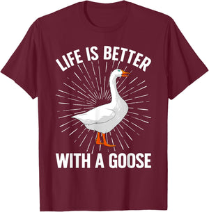 Cool Goose Women Whisperer Hunter Canadian Geese T-Shirt - T-Shirt | Maroon