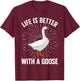 Cool Goose Women Whisperer Hunter Canadian Geese T-Shirt - T-Shirt | Maroon
