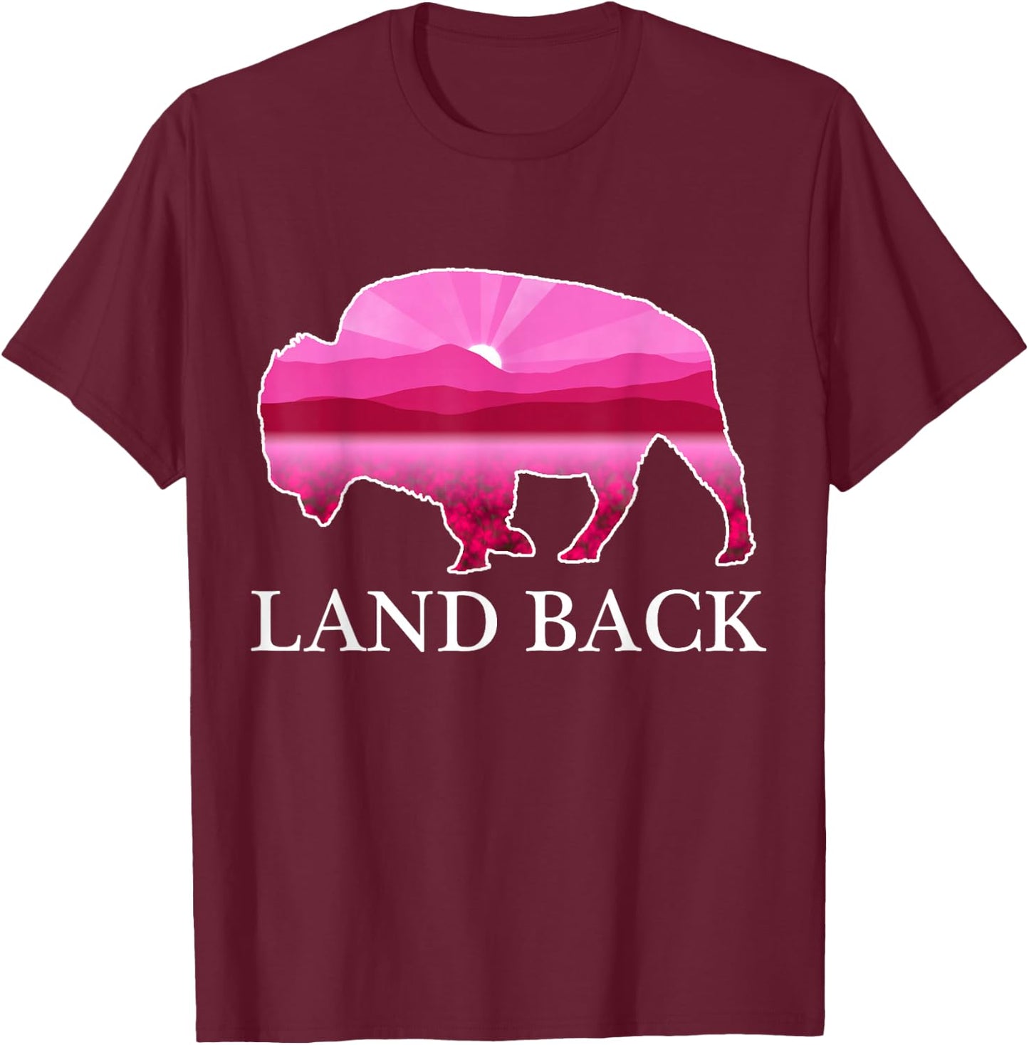 Land Back T-Shirt - T-Shirt | Maroon