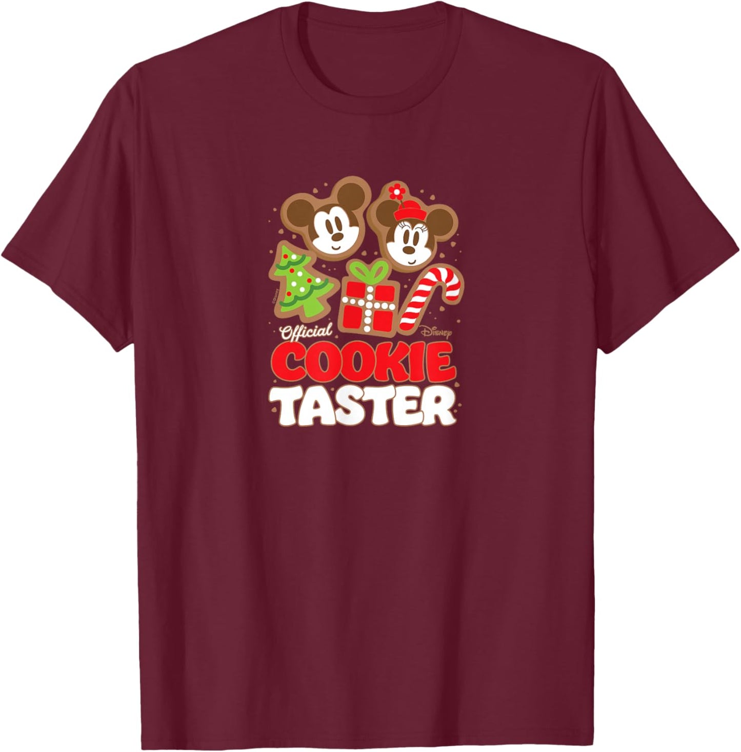 Disney - Mickey Minnie Official Cookie Taster T-Shirt - T-Shirt | Maroon