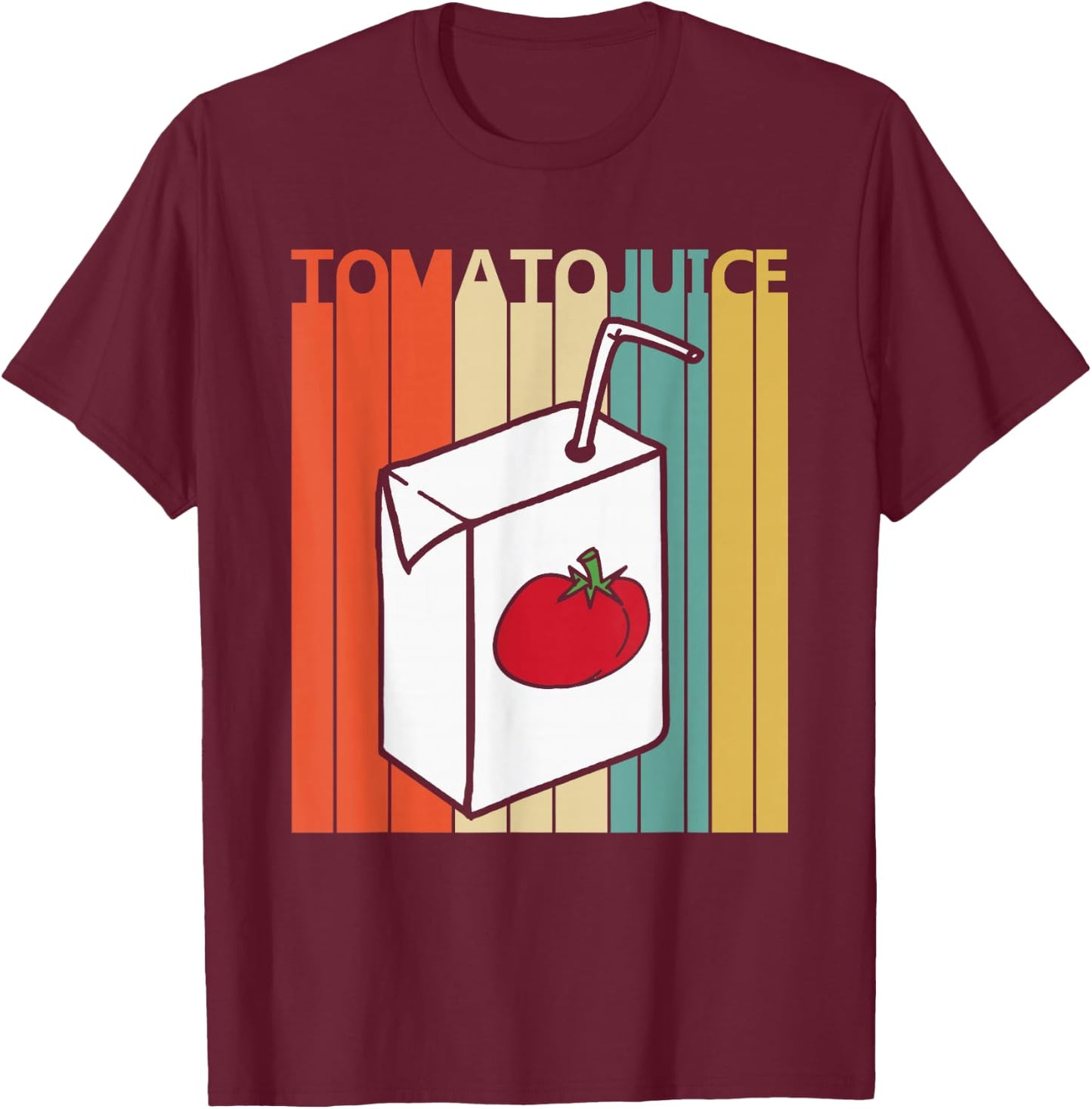 Vintage Tomato Juice T-Shirt - T-Shirt | Maroon