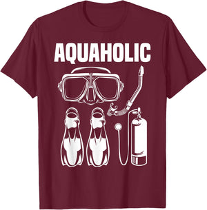 Cool Scuba Diving Themed Design Women Scuba Dive T-Shirt - T-Shirt | Maroon