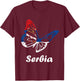 Serbian Butterfly Serbian Roots Srbija Serbia Serbian Flag T-Shirt - T-Shirt | Maroon