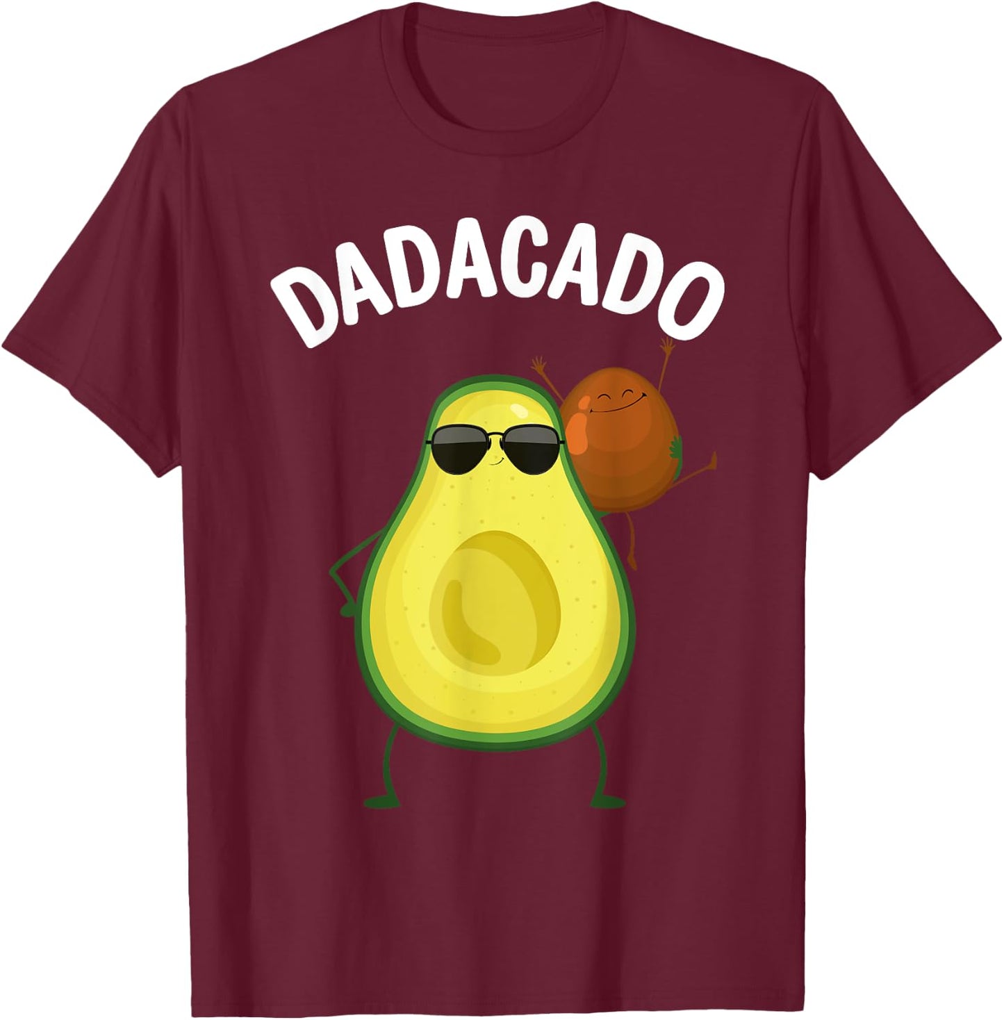 Cute Avocado Design For Dad Men Fruit Avocado Pear Lovers T-Shirt - T-Shirt | Maroon
