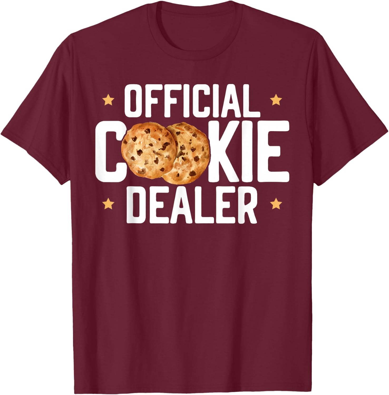 Official Cookie Dealer Sweet Dessert Cookie Baking T-Shirt - T-Shirt | Maroon