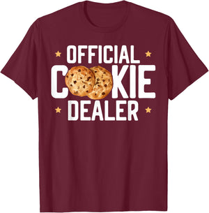 Official Cookie Dealer Sweet Dessert Cookie Baking T-Shirt - T-Shirt | Maroon