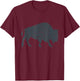 Vintage Buffalo I Distressed Bison T-Shirt - T-Shirt | Maroon