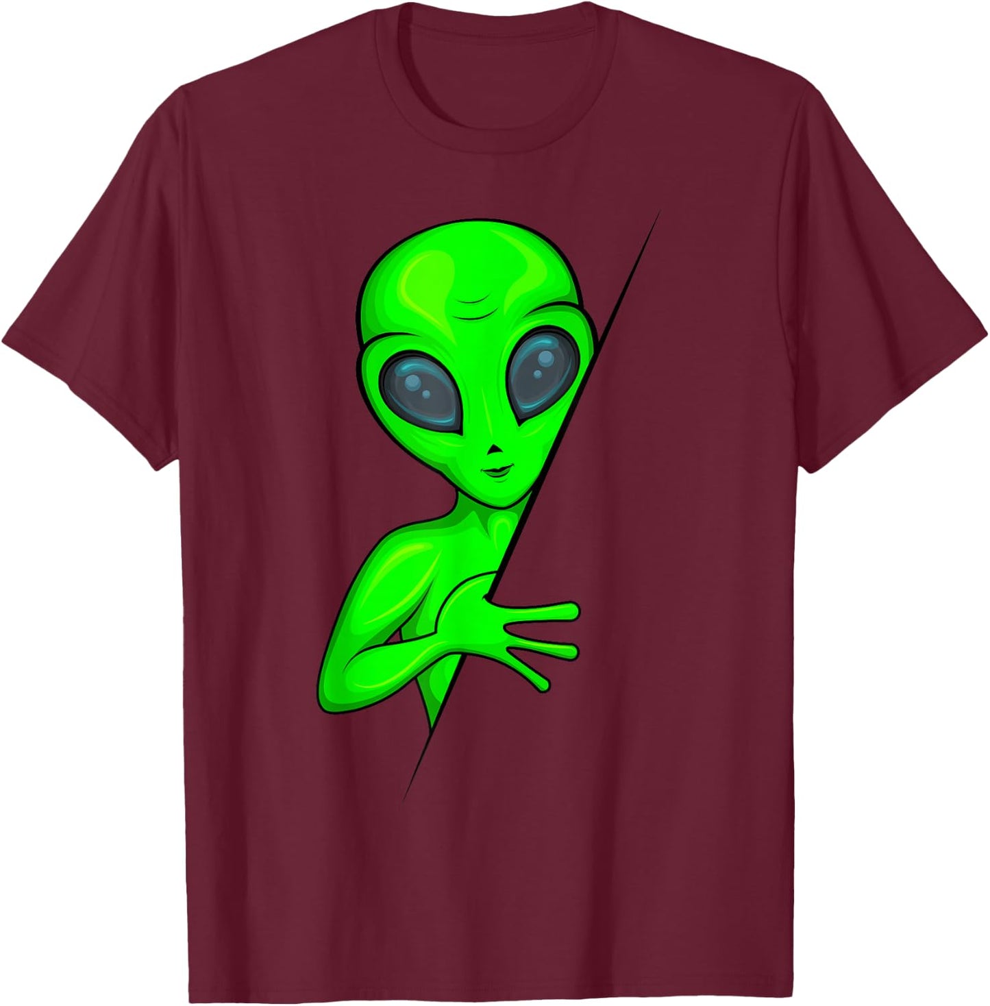 Alien Ufo Kids T-Shirt - T-Shirt | Maroon