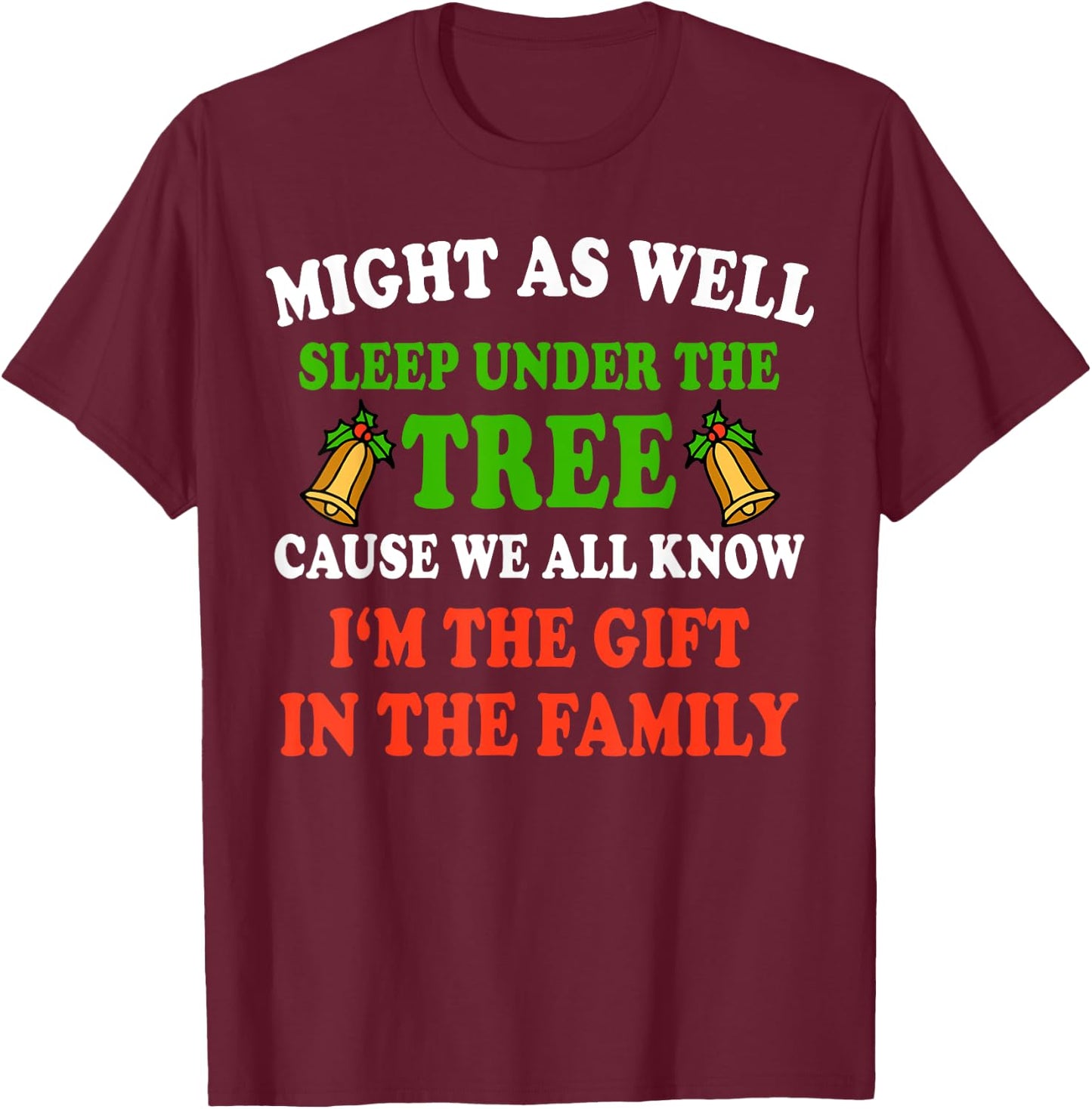 Santa Claus Christmas Holiday Pajamas Gift | Girls & Boys T-Shirt - T-Shirt | Maroon