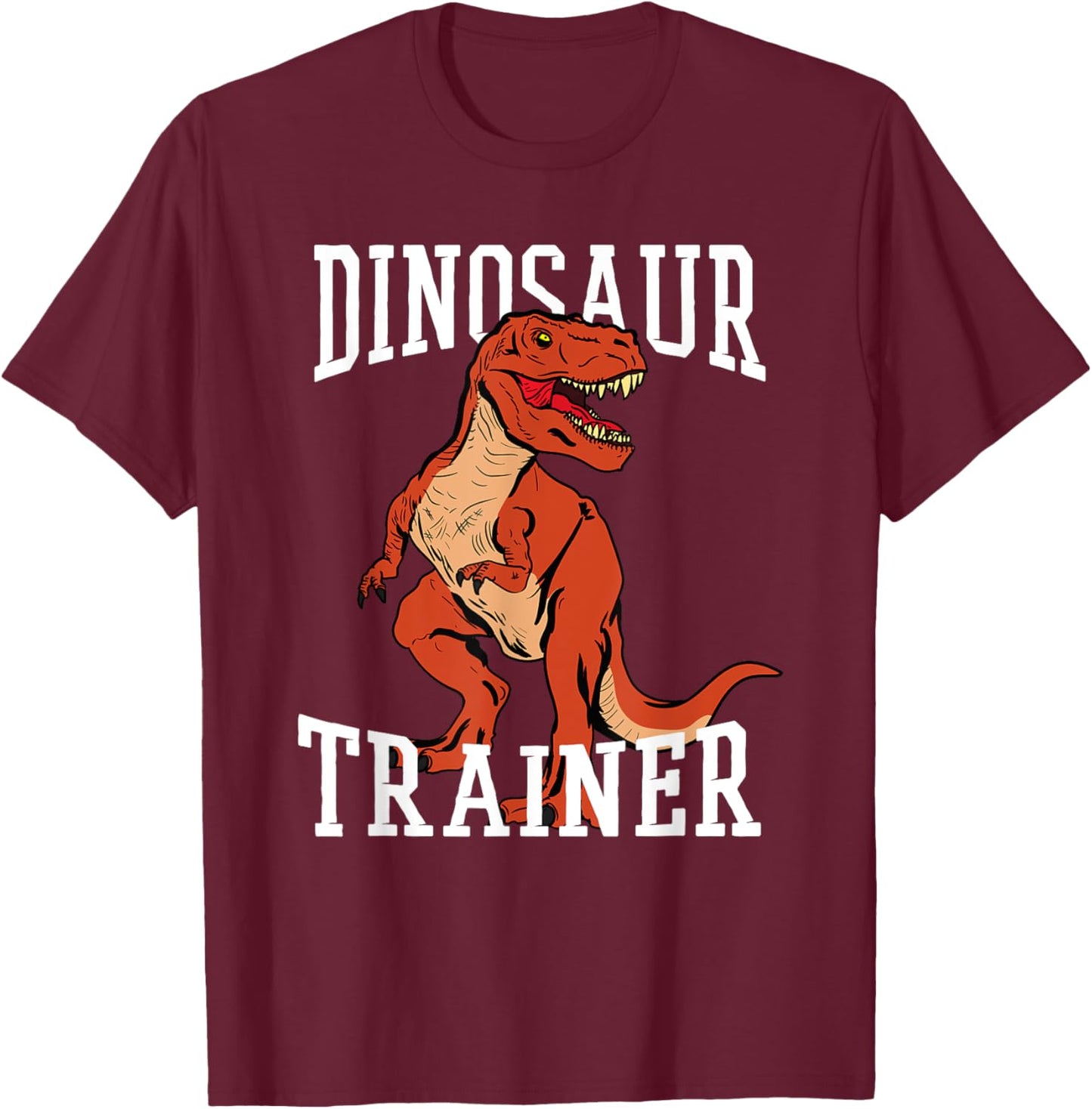 Dinosaur Trainer Dino T-rex Tyrannosaurus Rex T-Shirt - T-Shirt | Maroon