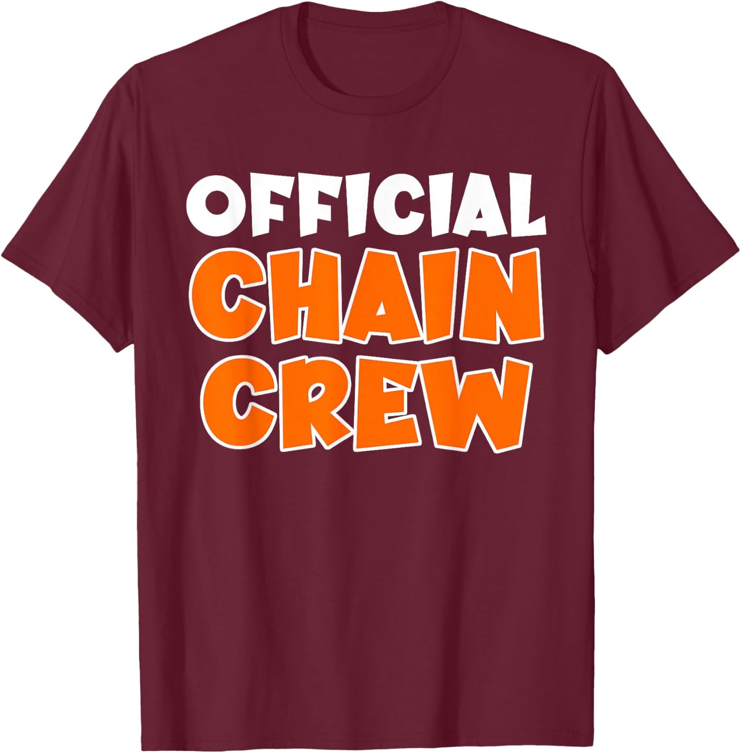 Official Chain Crew American Football Game T-Shirt - T-Shirt | Maroon