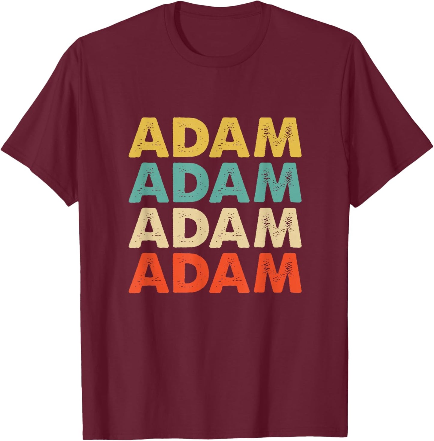 Adam Name T-Shirt - T-Shirt | Maroon
