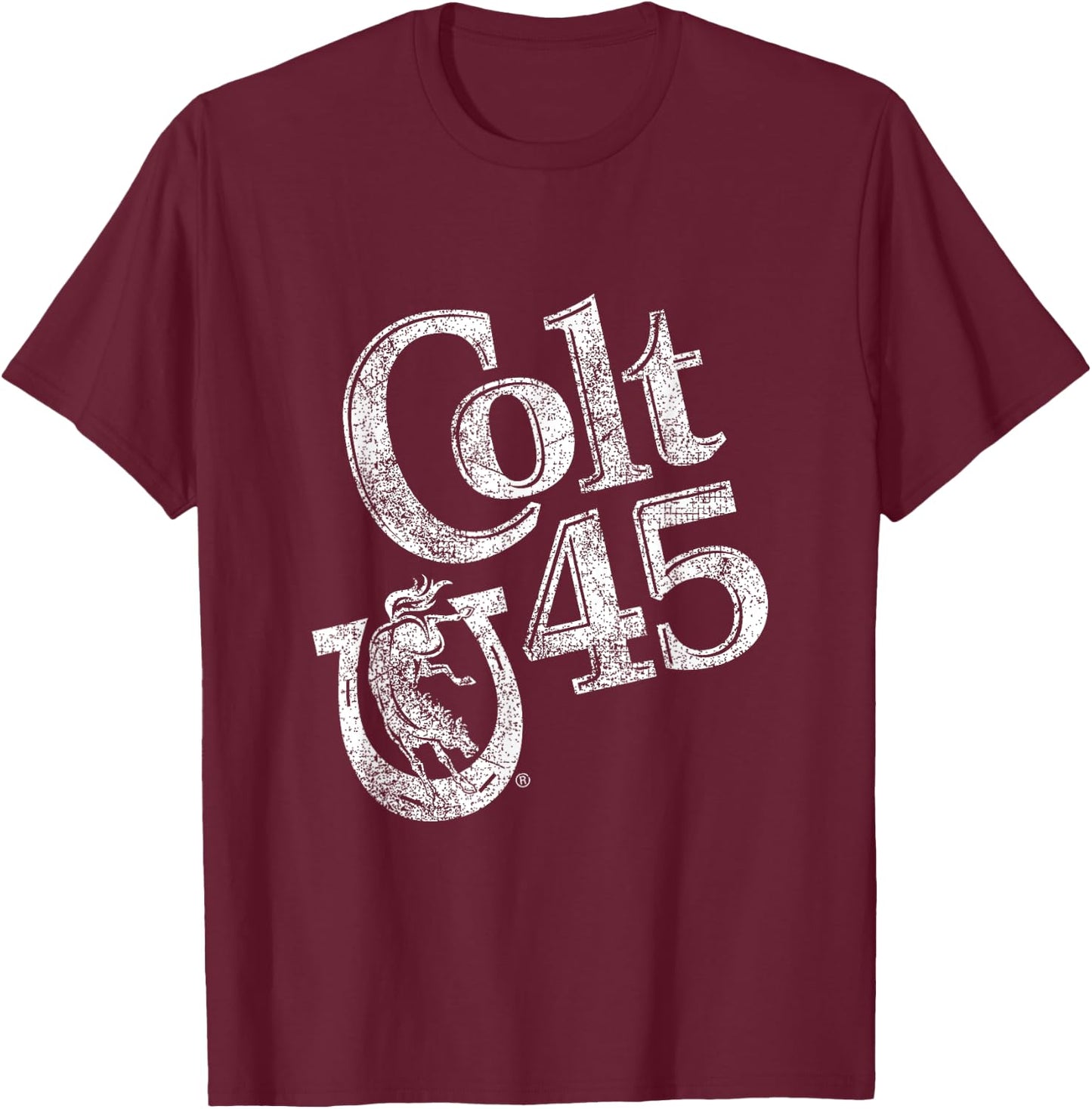 Colt 45 Beer Vintage Style - Logo T-Shirt - T-Shirt | Maroon