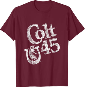 Colt 45 Beer Vintage Style - Logo T-Shirt - T-Shirt | Maroon